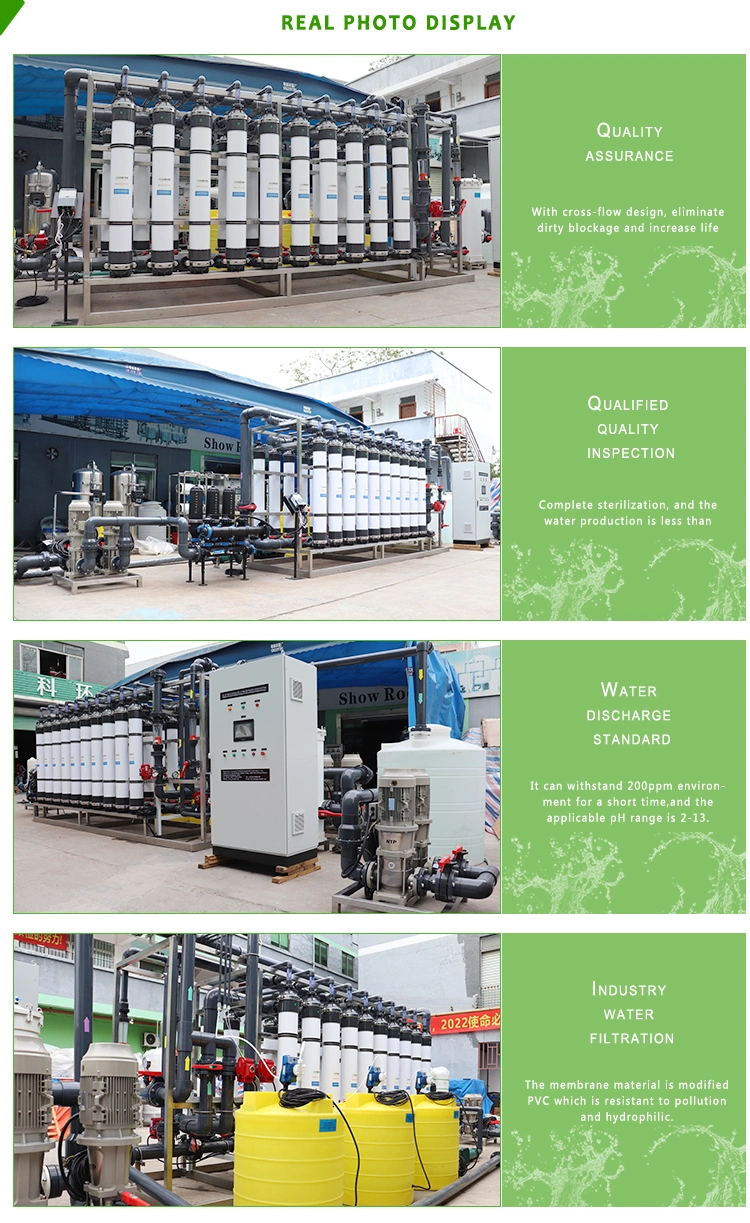 sistemas de la purificación del agua de la ultrafiltración 50m3/H (uF)